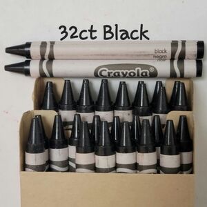 (32) Crayola Crayons (Black) Single Color Bulk Lot
